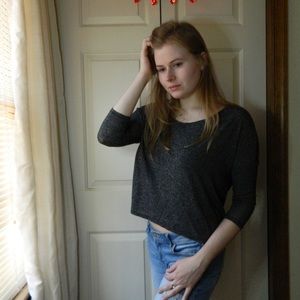 Casual Gray Speckled AEO Shirt